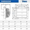 Ipower 14 Inch Shutter Exhaust Fan Aluminum, 2 PACK, 2PK HIFANXEXHAUST14X2